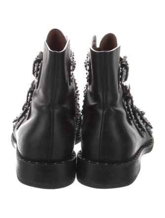 Givenchy Leather Studded Accents Combat Boots