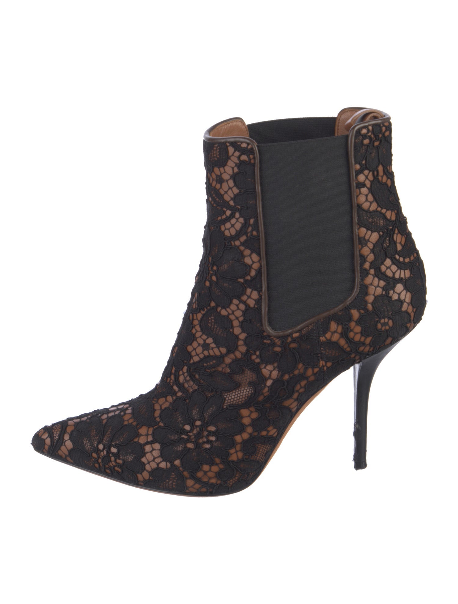 Givenchy Leather Lace Pattern Chelsea Boots