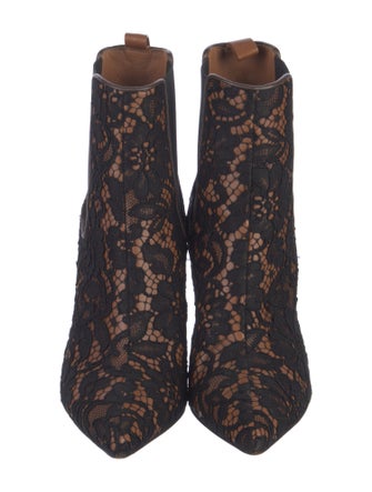 Givenchy Leather Lace Pattern Chelsea Boots