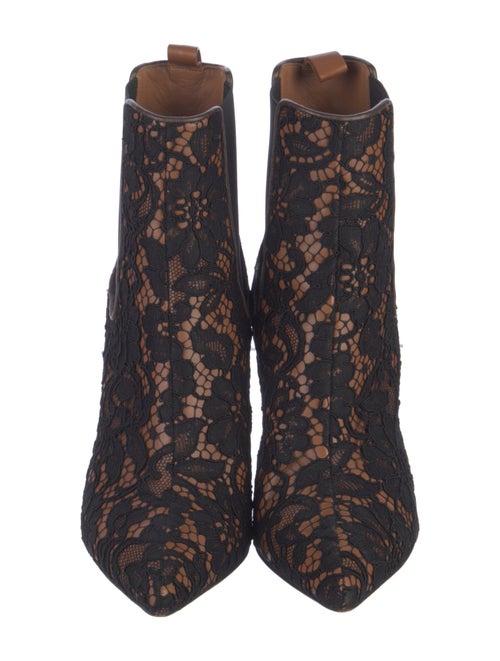 Givenchy Leather Lace Pattern Chelsea Boots