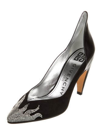 Givenchy Suede Crystal Embellishments Pumps