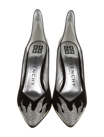 Givenchy Suede Crystal Embellishments Pumps