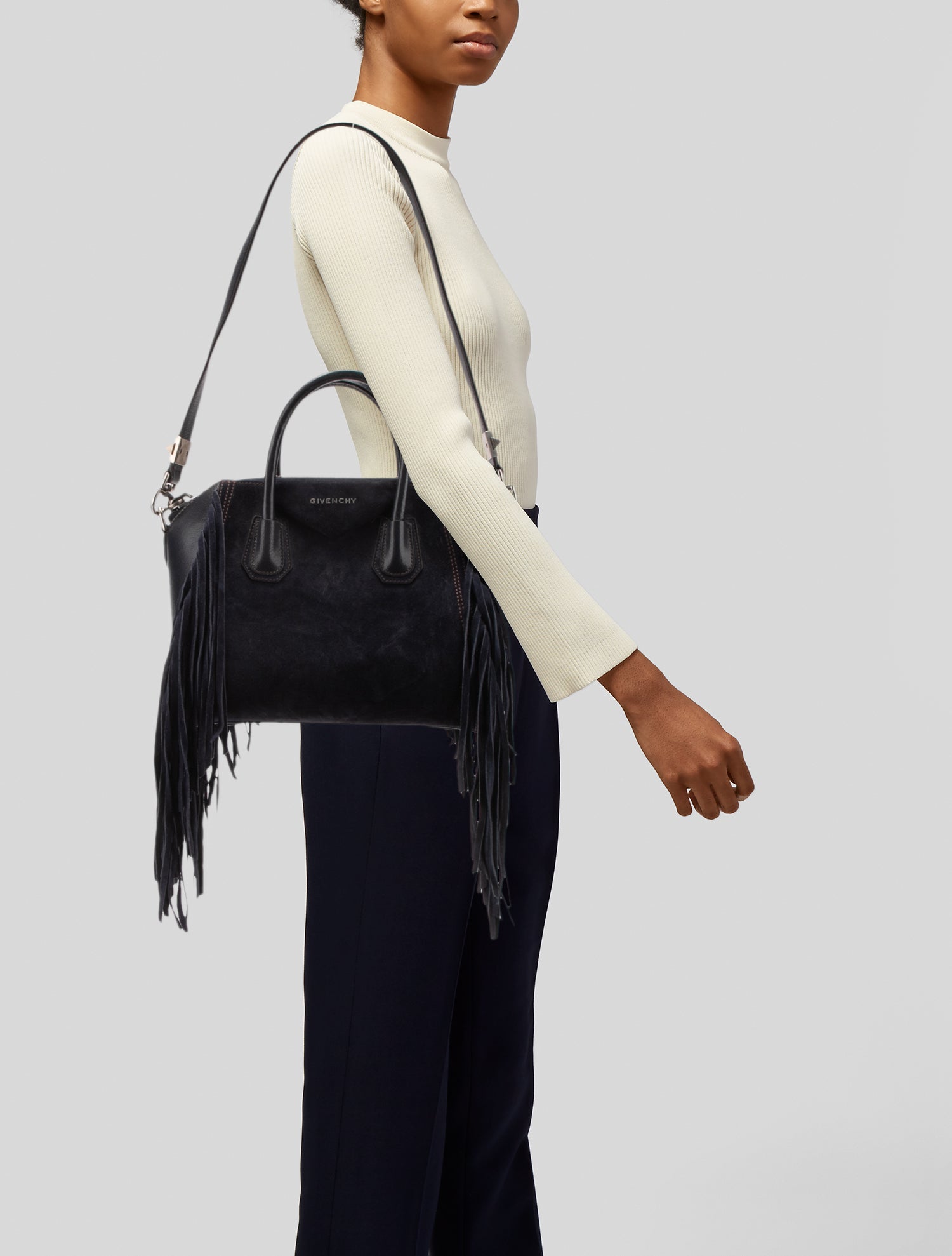 Givenchy Suede Top Handle Bag
