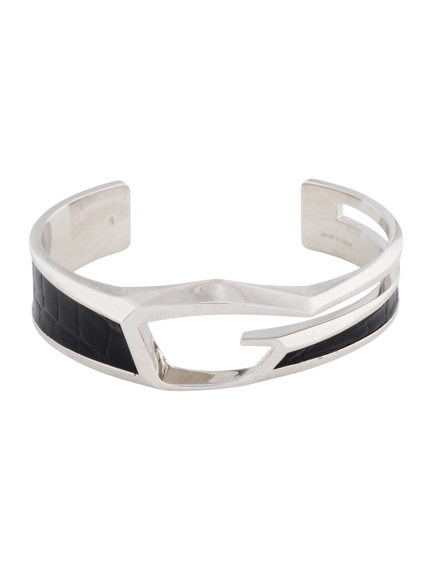 Givenchy Giv Cut Leather Cuff Bracelet