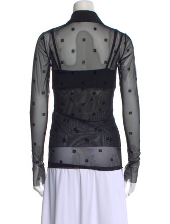 Givenchy Printed Long Sleeve Button-Up Top