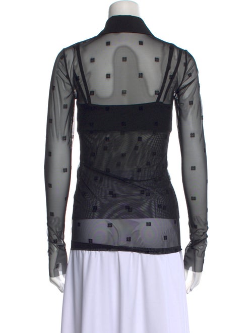 Givenchy Printed Long Sleeve Button-Up Top
