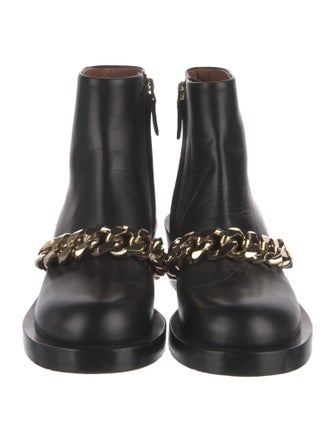 Givenchy Leather Chain-Link Accents Boots