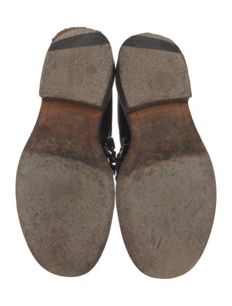 Givenchy Patent Leather Chain-Link Accents Boots