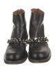 Givenchy Leather Chain-Link Accents Combat Boots