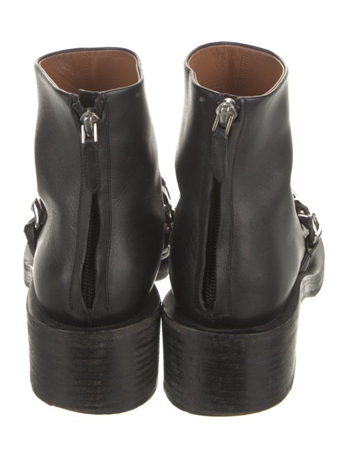 Givenchy Leather Chain-Link Accents Combat Boots