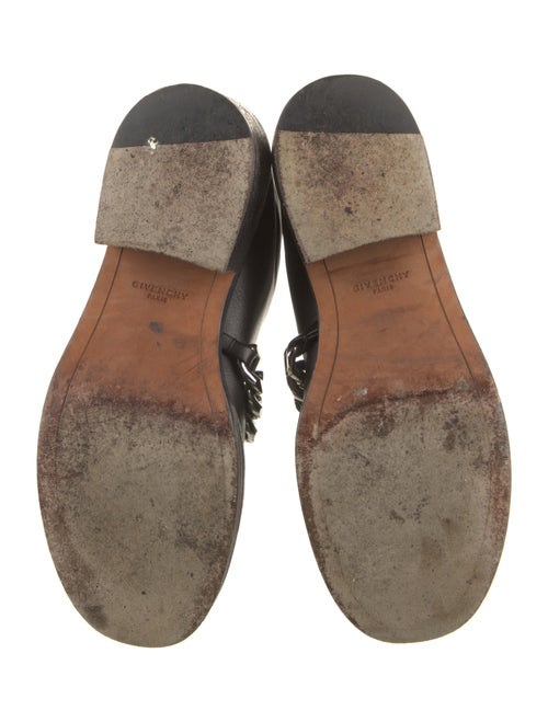 Givenchy Leather Chain-Link Accents Combat Boots