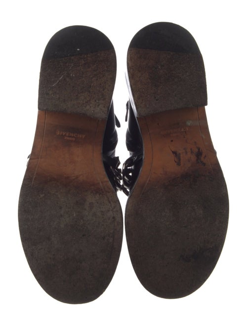 Givenchy Leather Chain-Link Accents Combat Boots