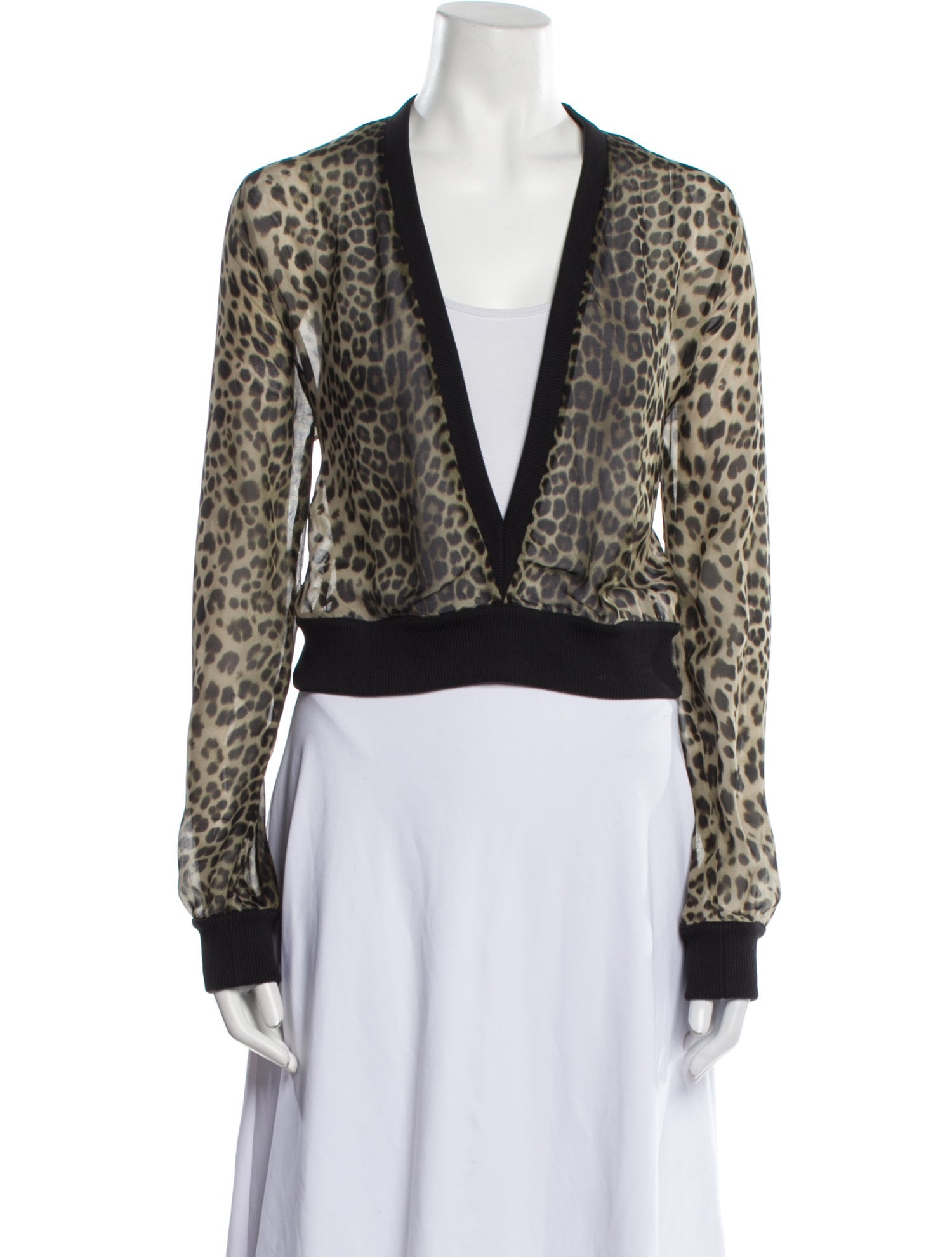 Givenchy Silk Animal Print Crop Top