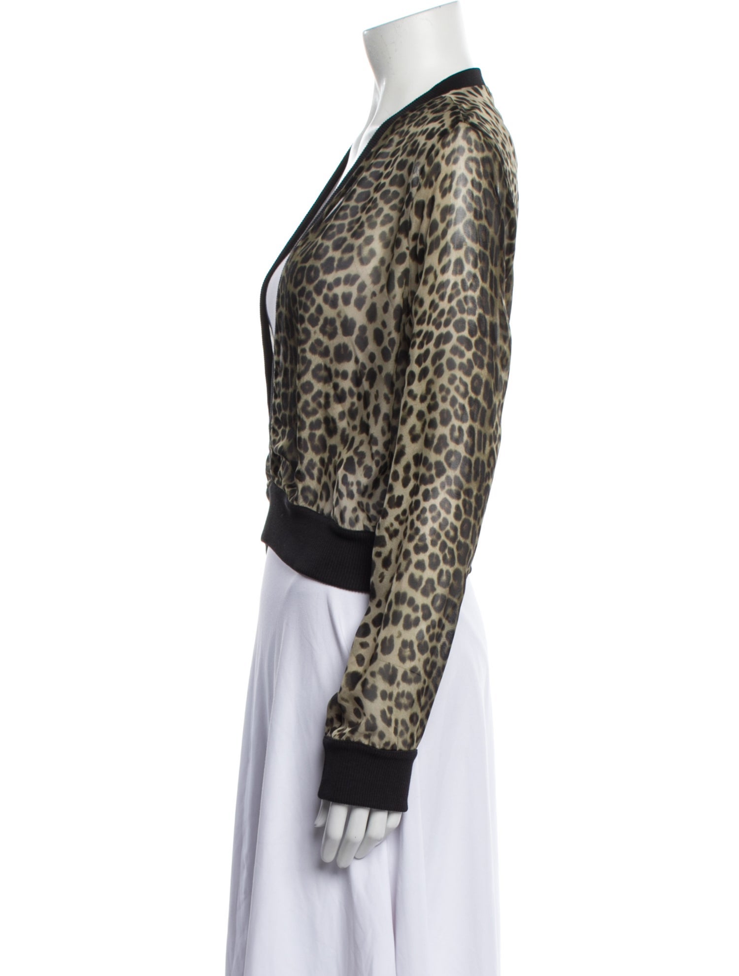 Givenchy Silk Animal Print Crop Top