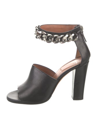 Givenchy Leather Chain-Link Accents Sandals