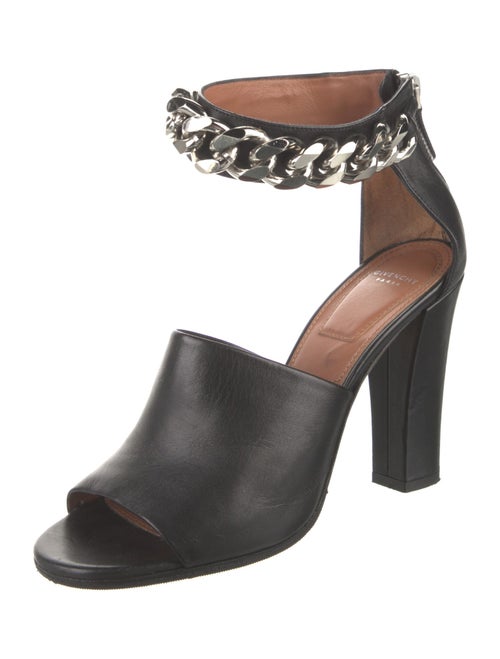 Givenchy Leather Chain-Link Accents Sandals
