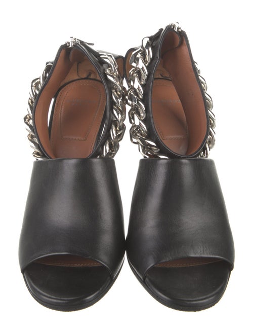 Givenchy Leather Chain-Link Accents Sandals