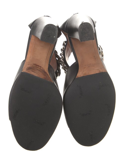 Givenchy Leather Chain-Link Accents Sandals