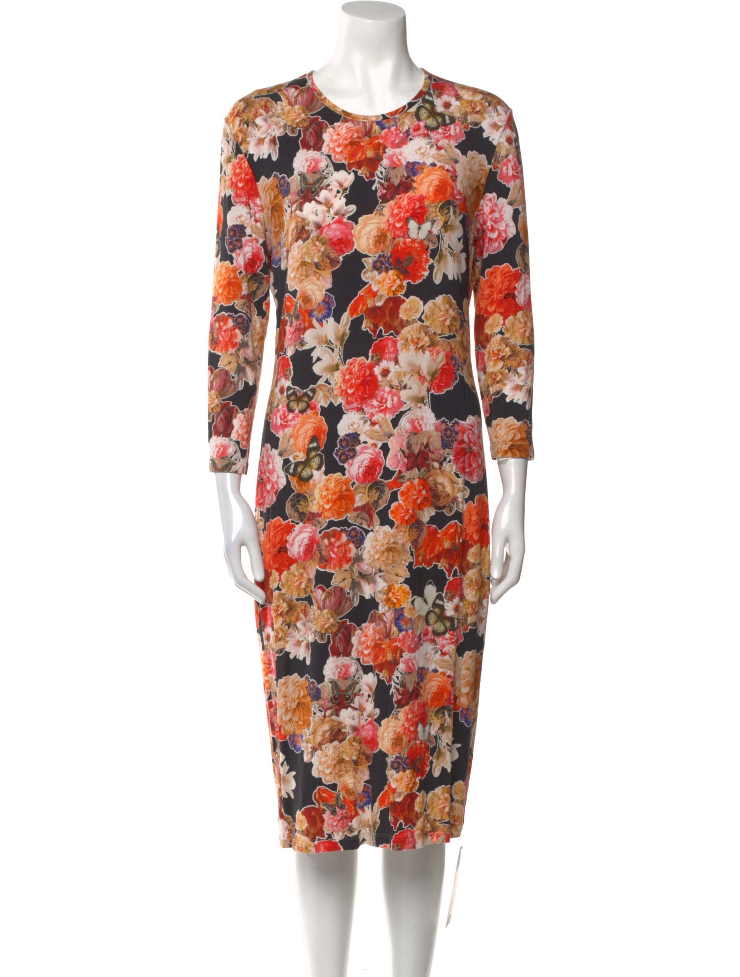 Givenchy Floral Print Midi Length Dress