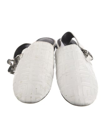 Givenchy Leather Chain-Link Accents Slingback Flats