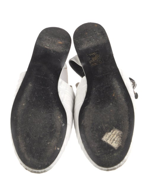 Givenchy Leather Chain-Link Accents Slingback Flats