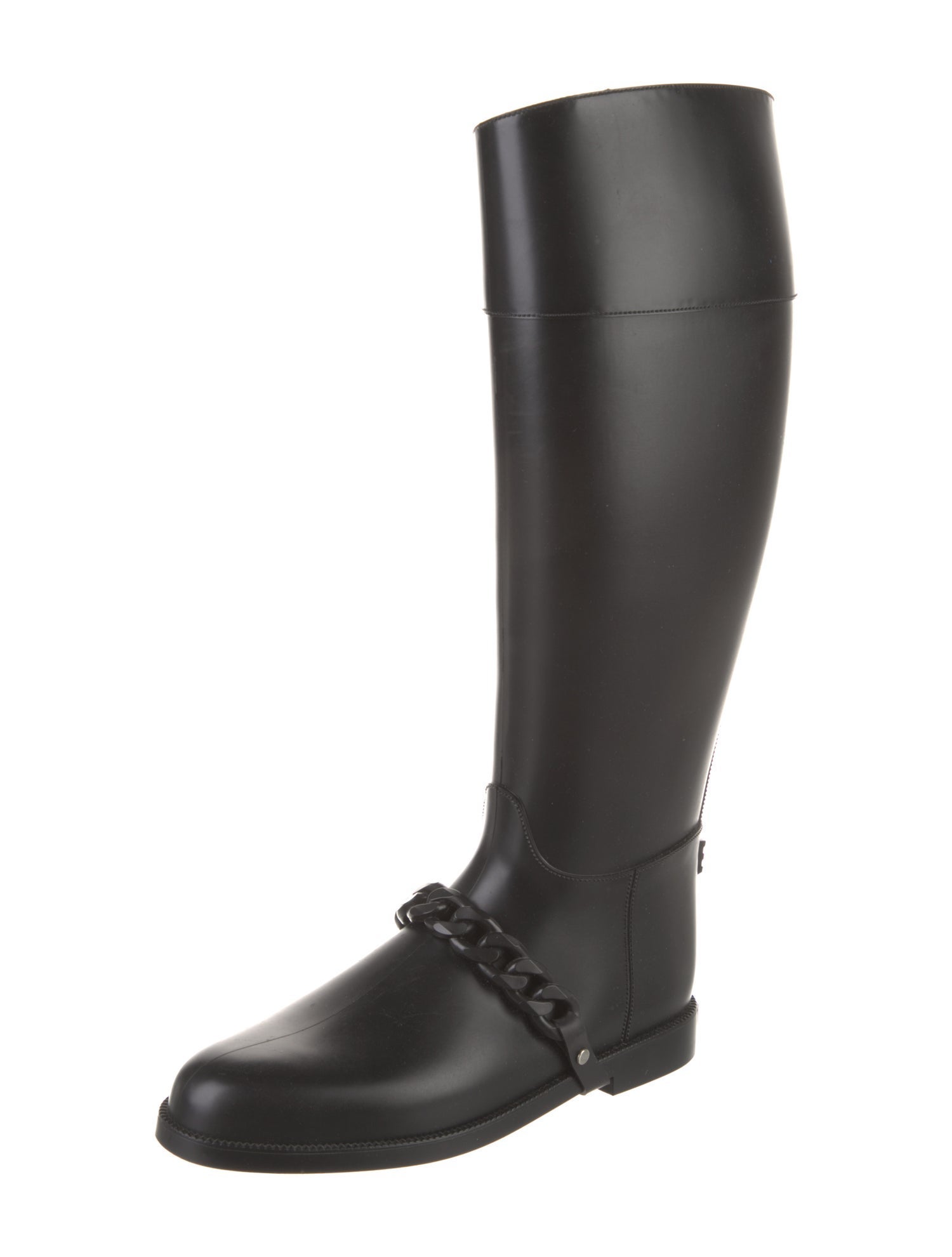 Givenchy Rubber Chain-Link Accents Rain Boots