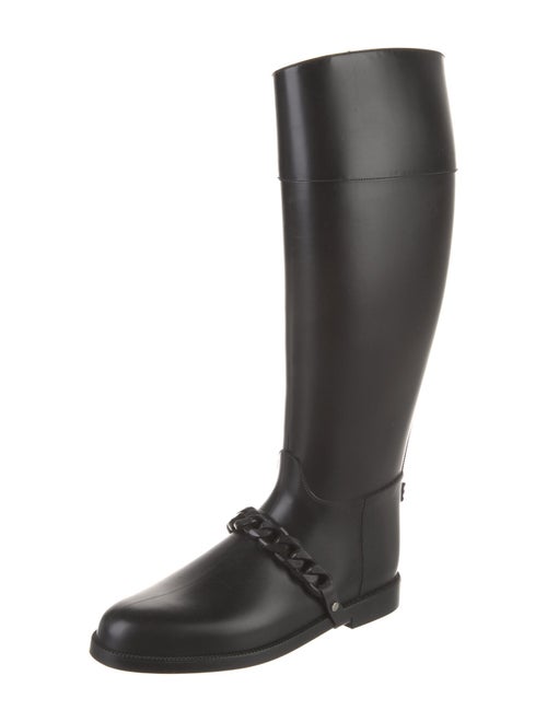 Givenchy Rubber Chain-Link Accents Rain Boots