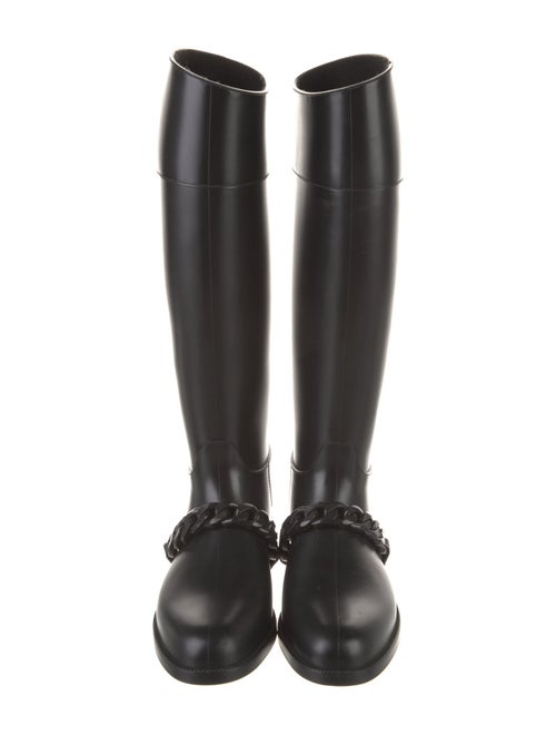 Givenchy Rubber Chain-Link Accents Rain Boots