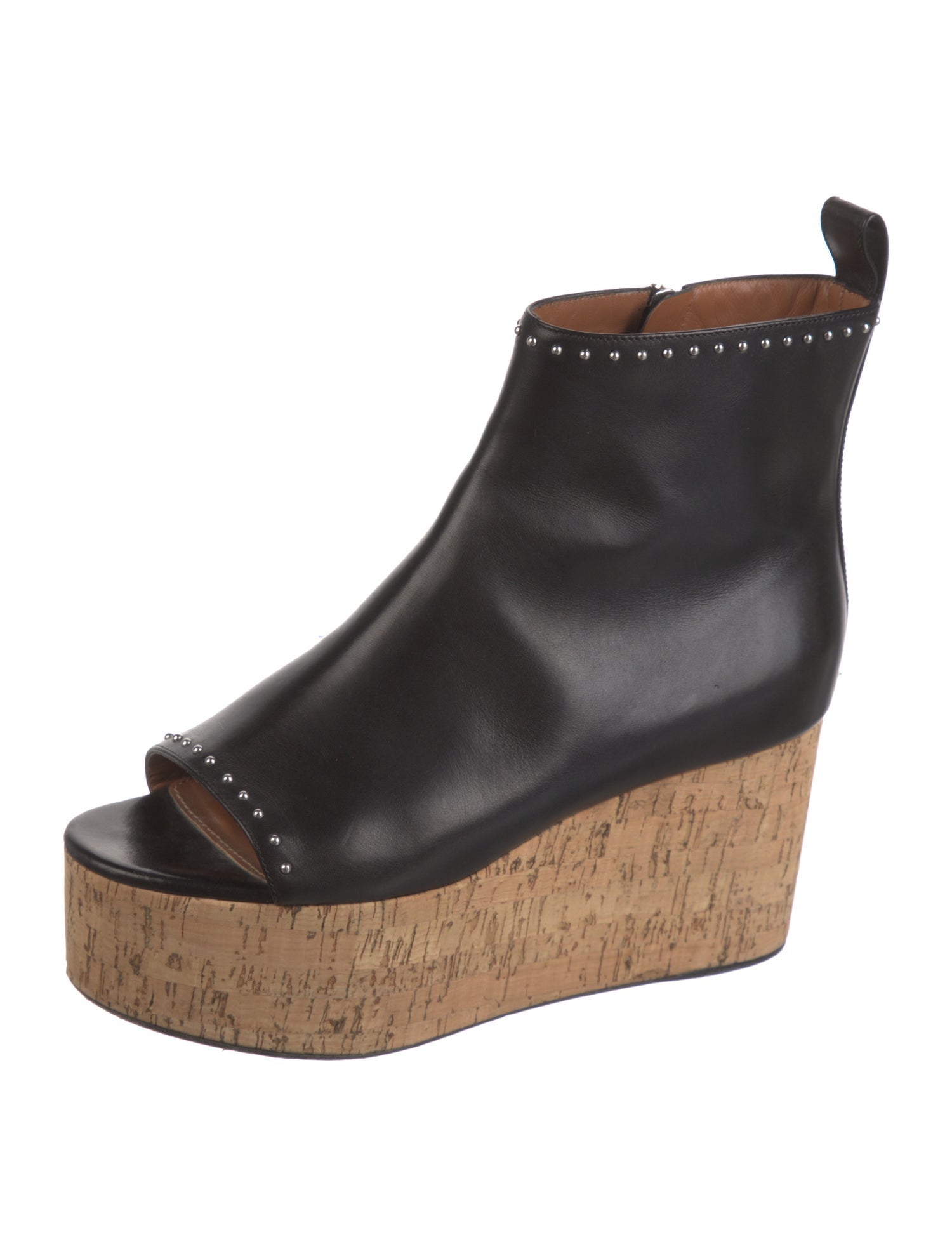 Givenchy Leather Studded Accents Slingback Sandals