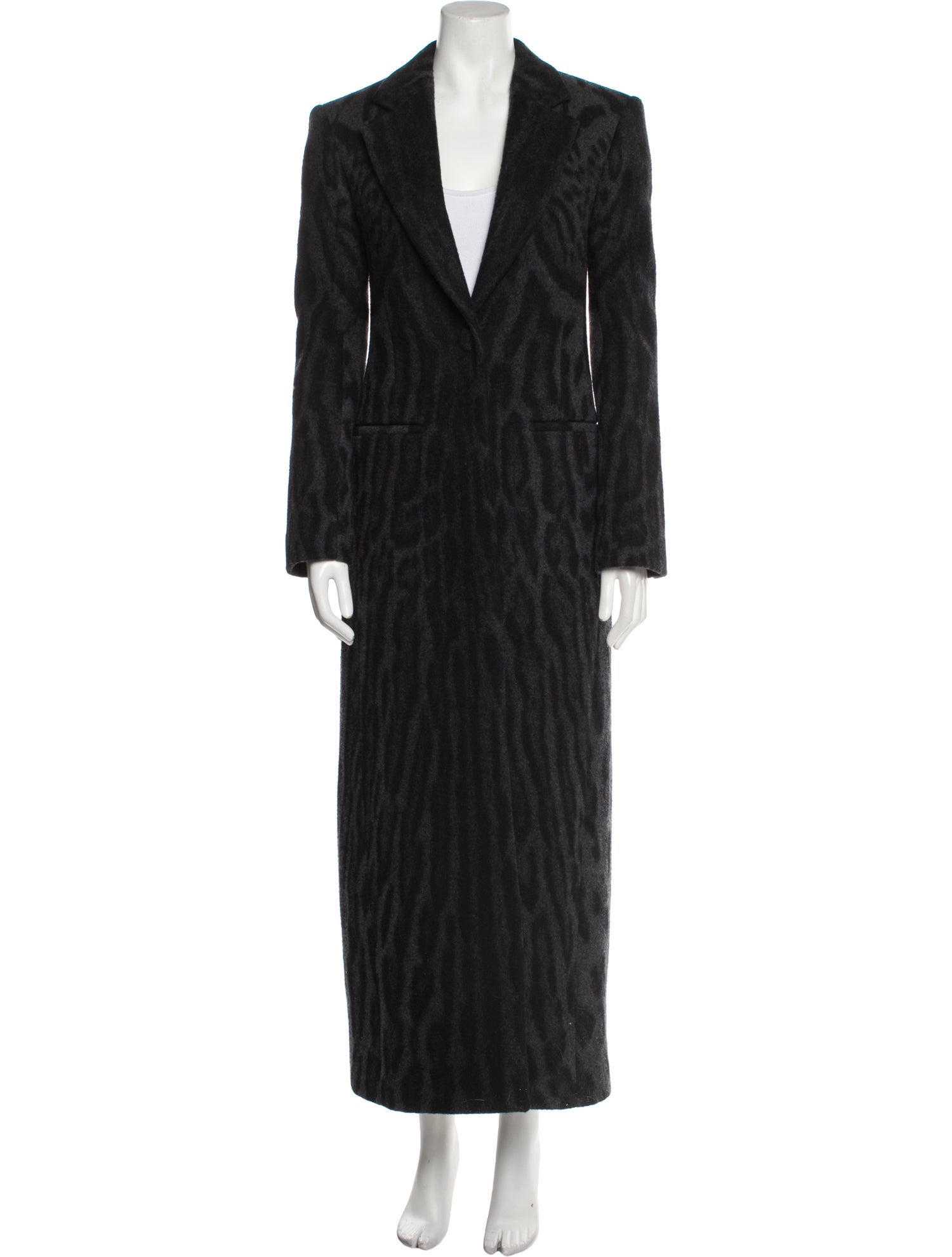 Givenchy Wool Animal Print Faux Fur Coat w/ Tags