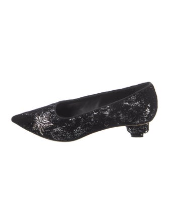 Givenchy Velvet Sequin Embellishments Pumps