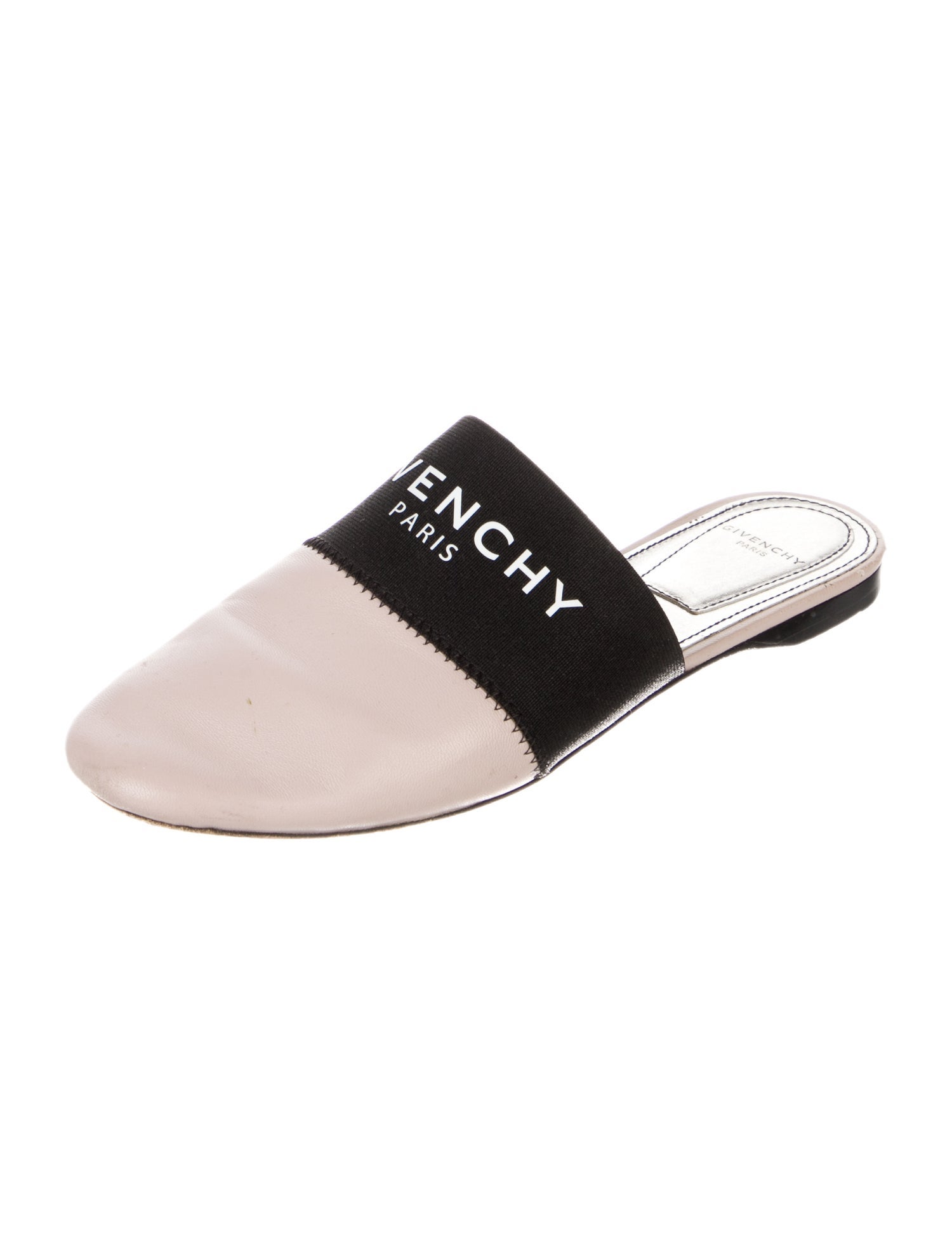 Givenchy Leather Graphic Print Slides