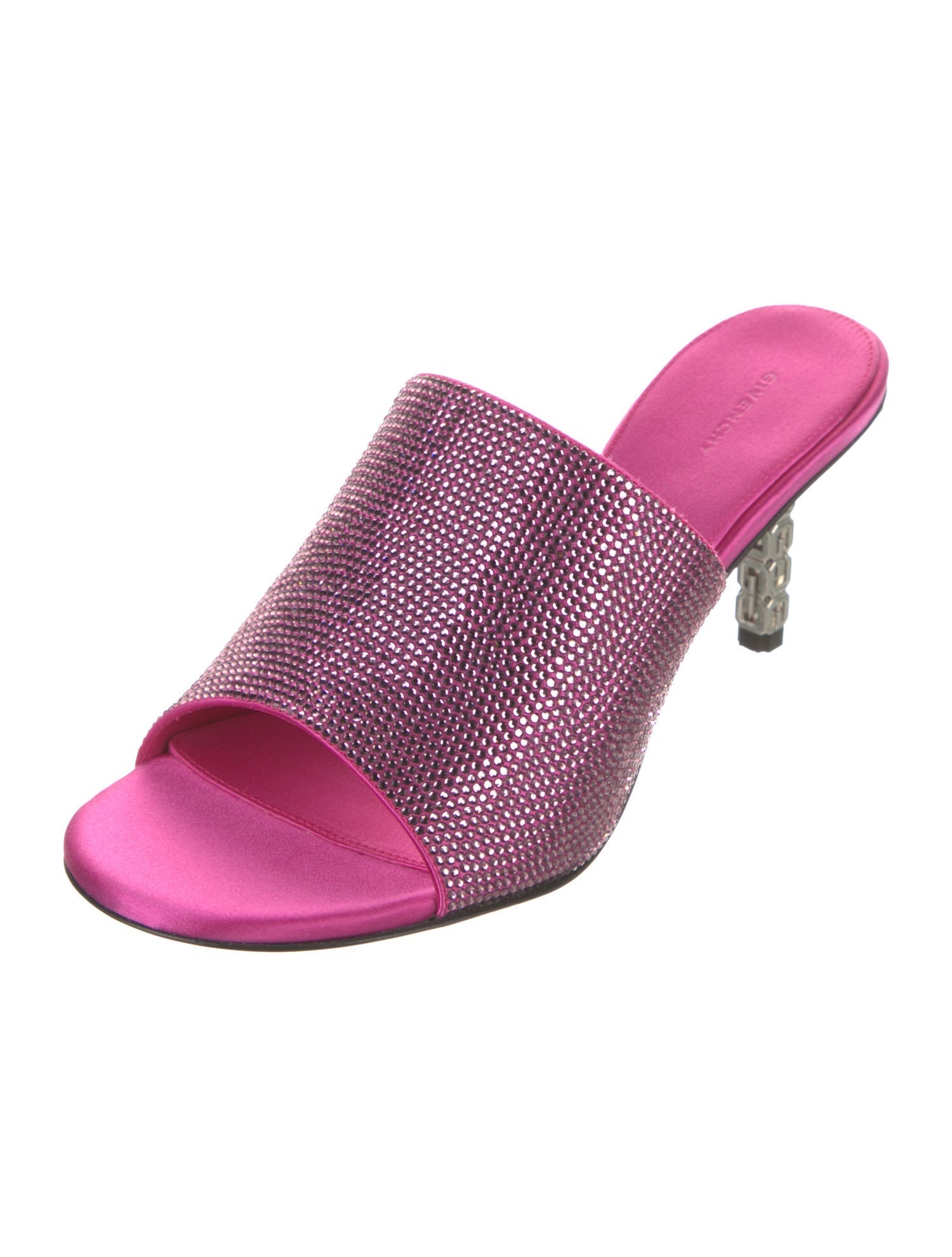 Givenchy Satin Printed Slides w/ Tags