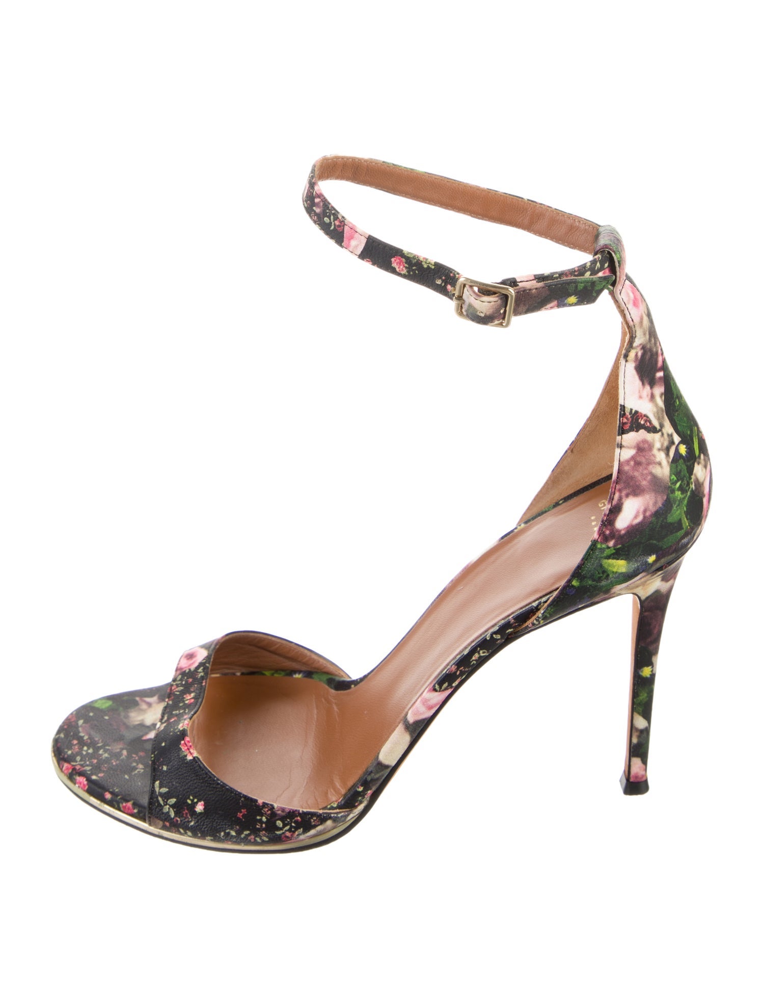 Givenchy Leather Floral Print Sandals