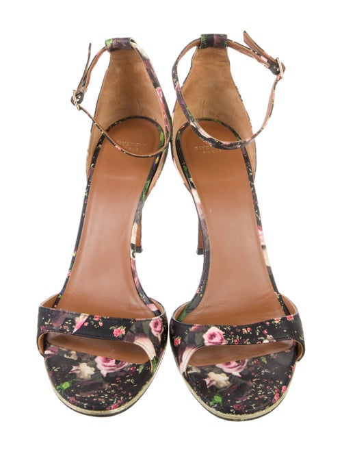 Givenchy Leather Floral Print Sandals