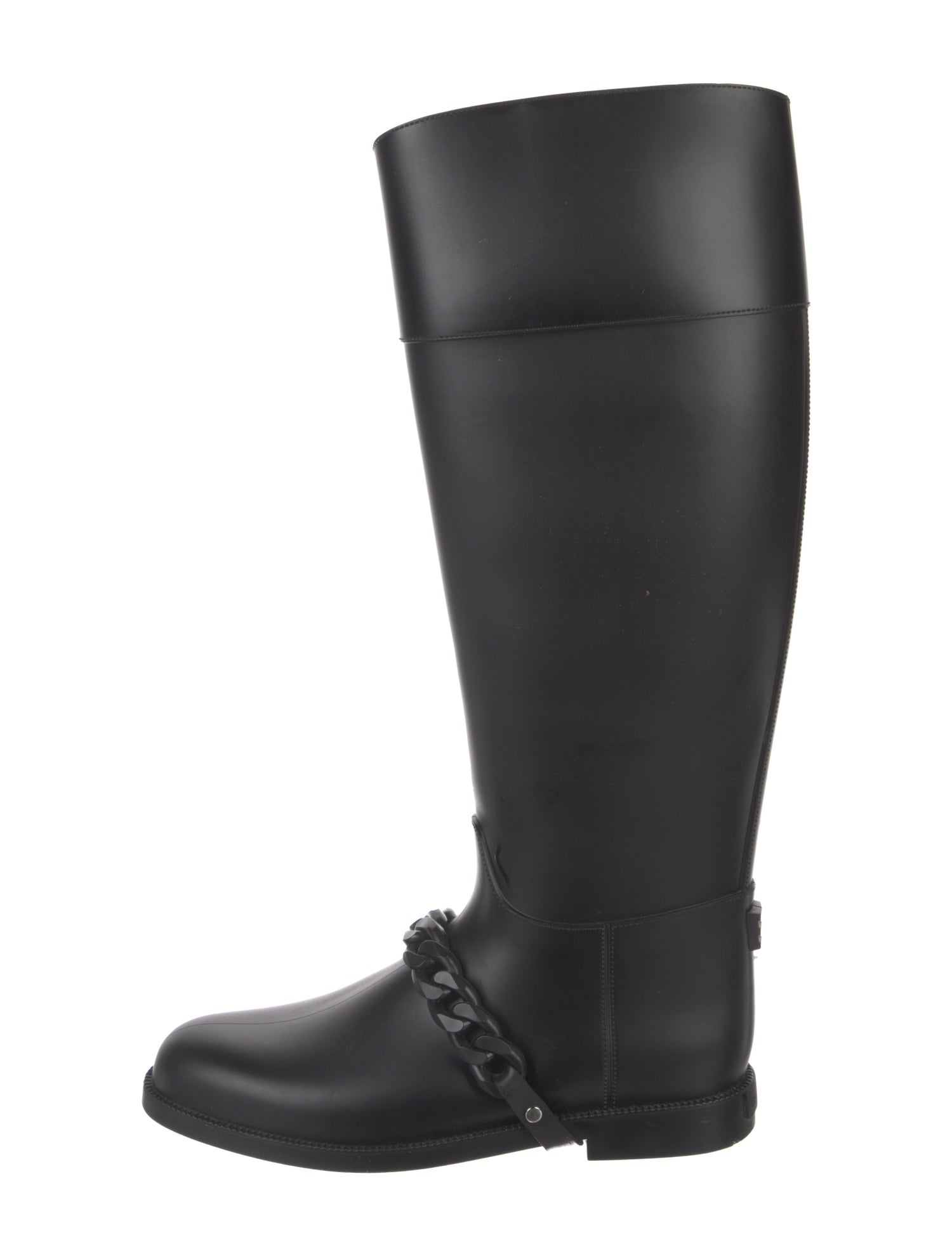 Givenchy Rubber Chain-Link Accents Rain Boots