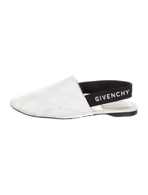 Givenchy Quilted Pattern Leather Slingback Flats