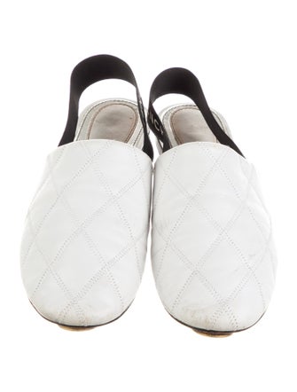 Givenchy Quilted Pattern Leather Slingback Flats