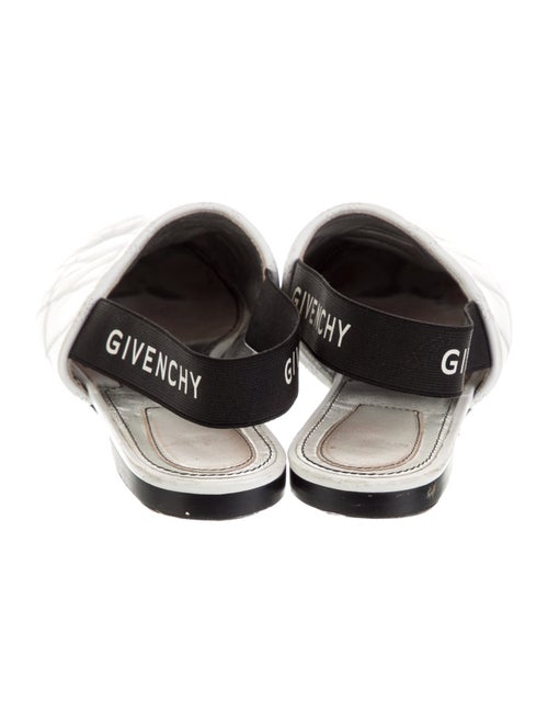 Givenchy Quilted Pattern Leather Slingback Flats