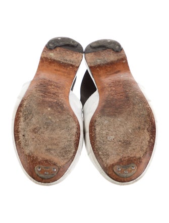 Givenchy Quilted Pattern Leather Slingback Flats