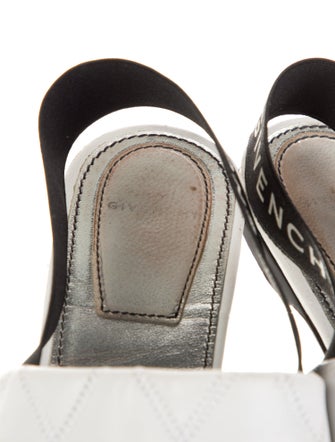 Givenchy Quilted Pattern Leather Slingback Flats