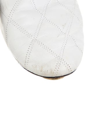 Givenchy Quilted Pattern Leather Slingback Flats