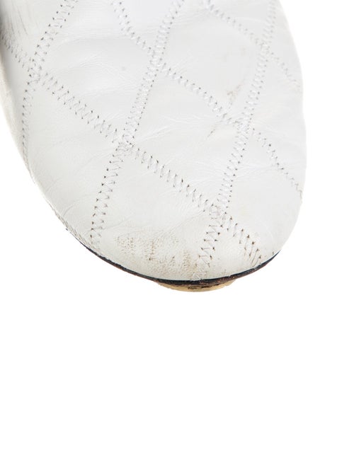 Givenchy Quilted Pattern Leather Slingback Flats