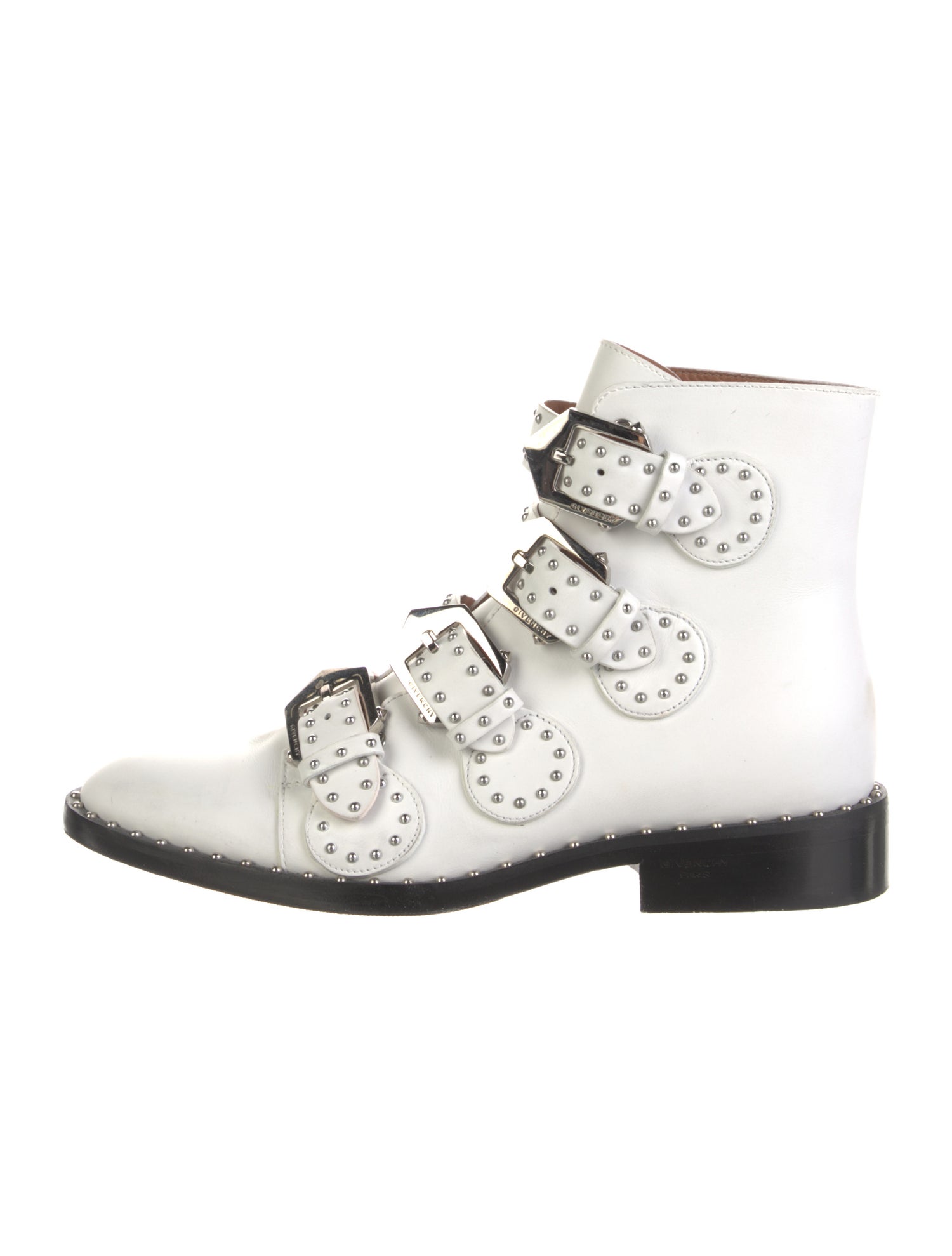 Givenchy Leather Studded Accents Combat Boots