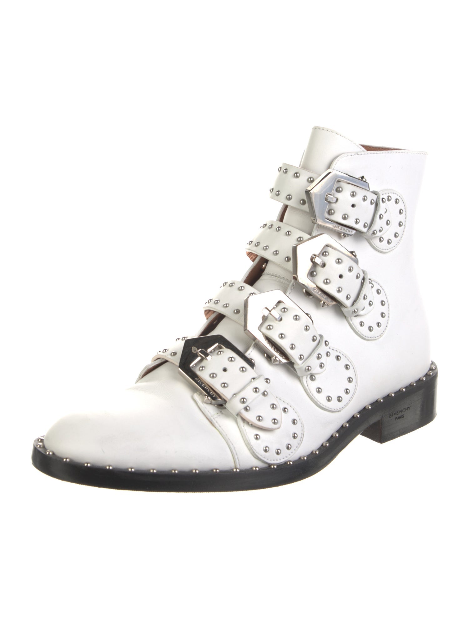 Givenchy Leather Studded Accents Combat Boots