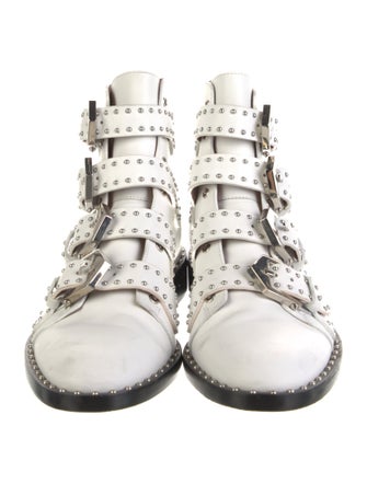 Givenchy Leather Studded Accents Combat Boots