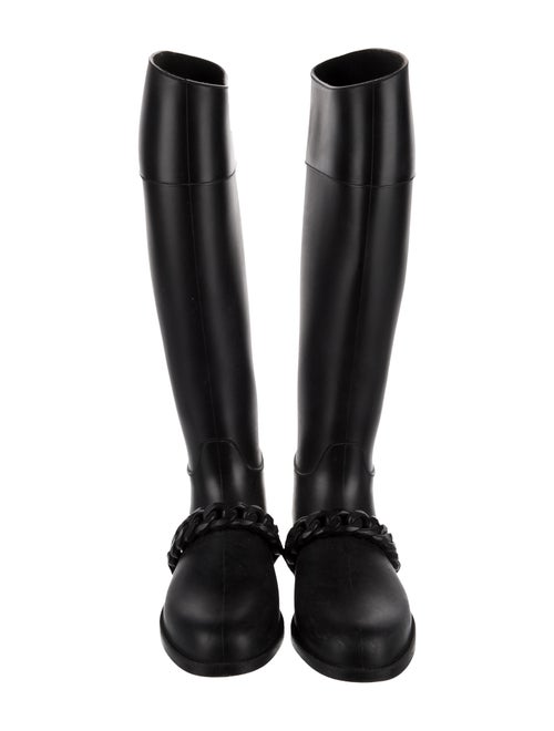 Givenchy Rubber Chain-Link Accents Rain Boots