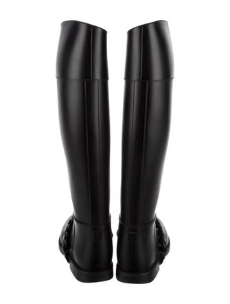 Givenchy Rubber Chain-Link Accents Rain Boots