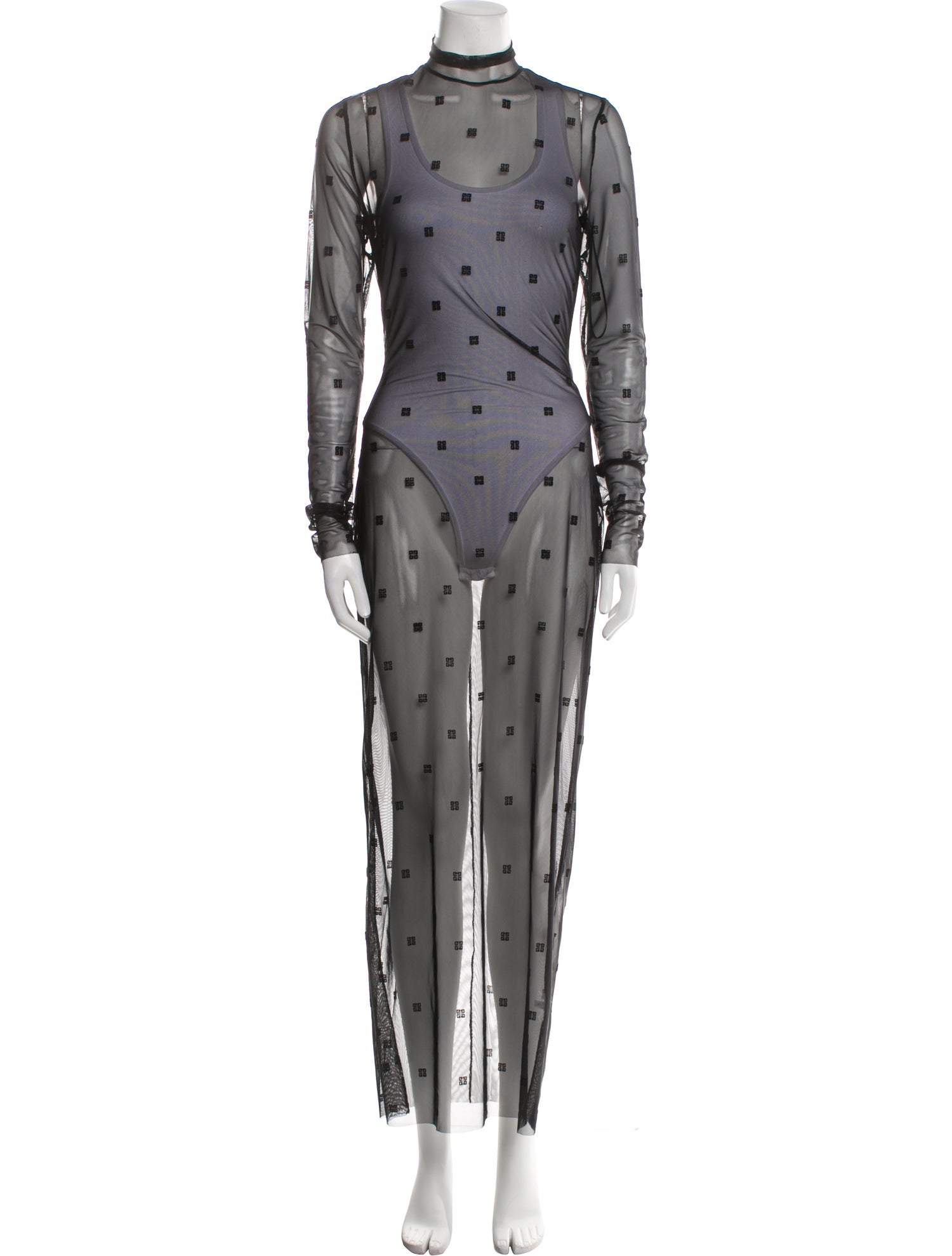 Givenchy Polka Dot Print Long Dress