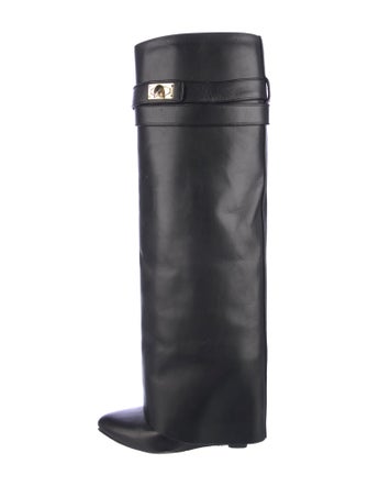 Givenchy Leather Leather Trim Embellishment Boots